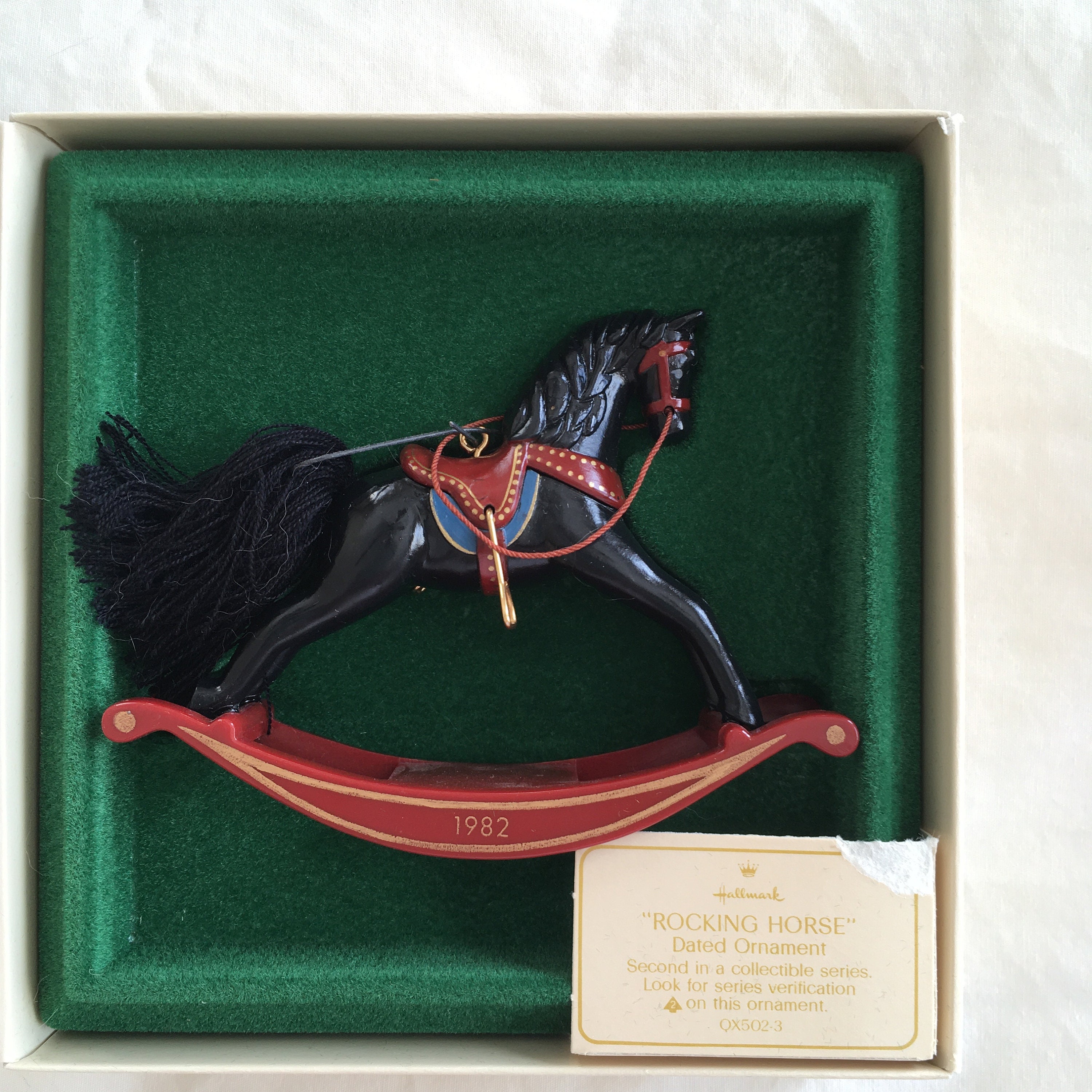 1982 Hallmark Rocking Horse Ornament Excelente condición Etsy España