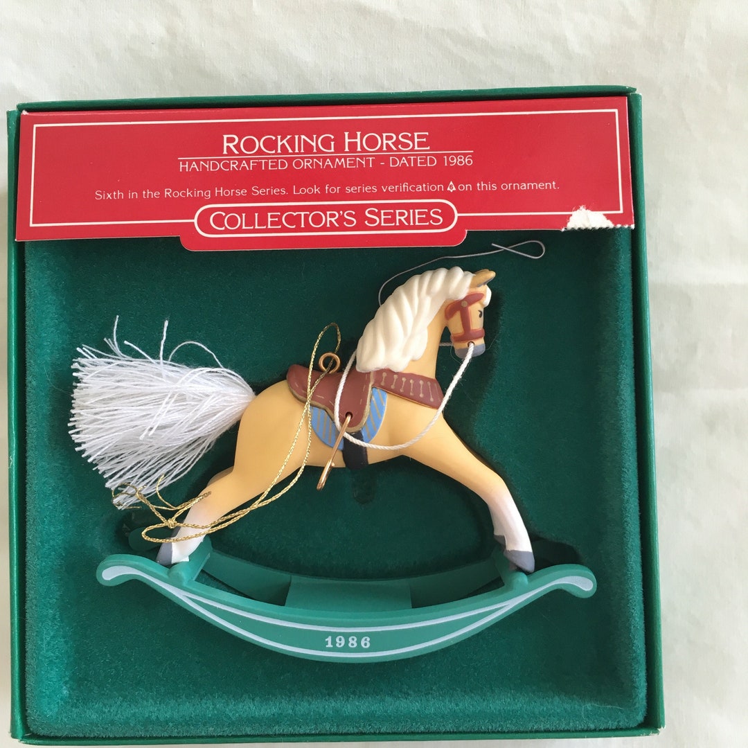 1986 Hallmark Rocking Horse Ornament Excellent Condition Etsy