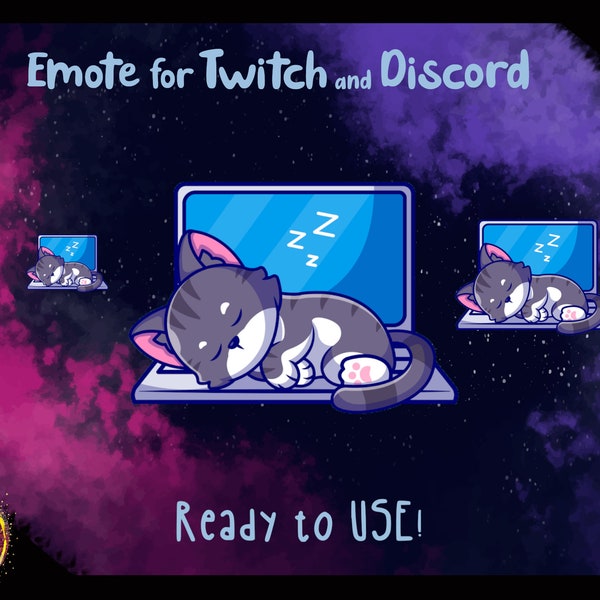 Cat Nap Laptop Emote for Twitch or Discord