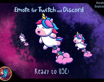 Cute Unicorn Fart Emote for Twitch or Discord