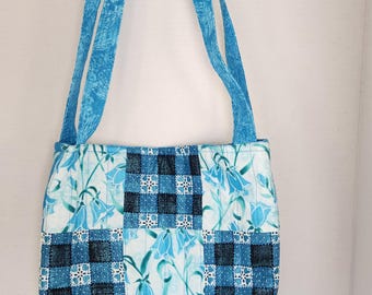 Blue Quilted Purse