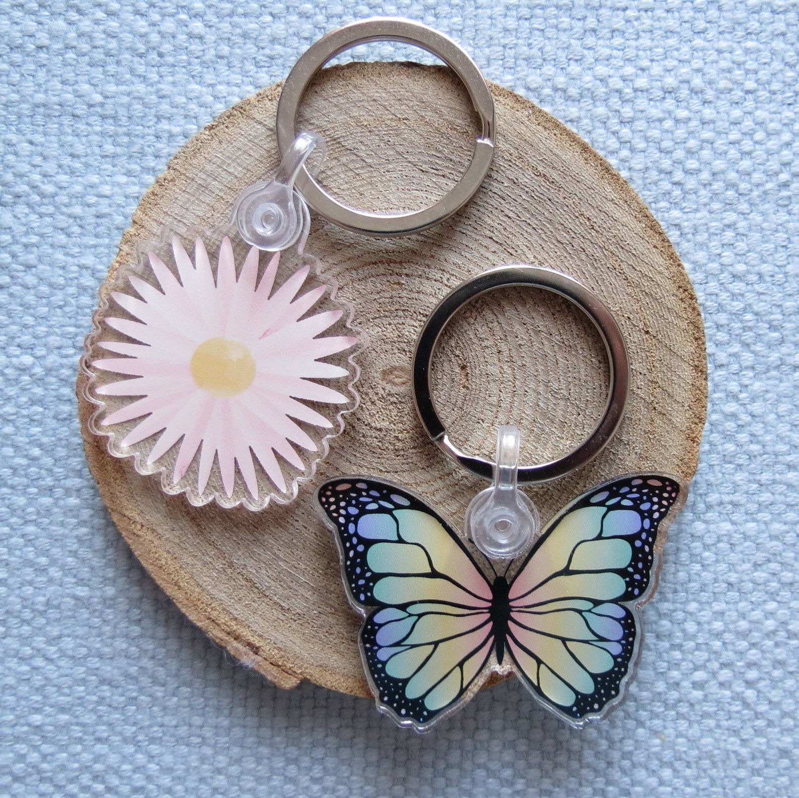Colourful Butterfly Keychain Acrylic Keychain Etsy