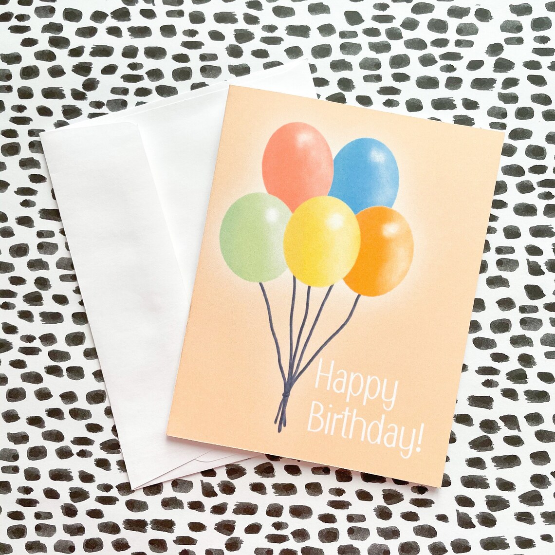 Happy Birthday Balloon Greeting Card Birthday Card for | Etsy