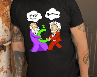 Pythagoras Fights Einstein Gift Birthday T Shirt