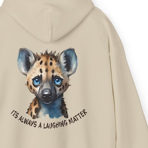 Hyäne Hoodie Süßer Tier Hoodie Hyäne Shirt wildes Tier Bekleidung Geschenk für Hyänenliebhaber lachendes Hyäne Hoodie Geschenk lustiges Zoo Shirt