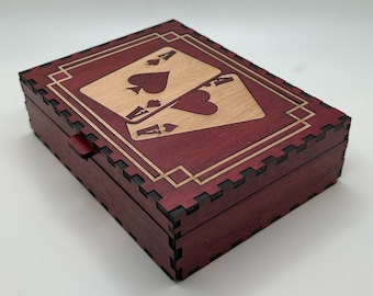 Playing card box SVG card box card holder file playing card case gift for him groomsman gift poker gift
