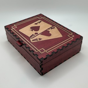 Playing card box SVG card box card holder file playing card case gift for him groomsman gift poker gift