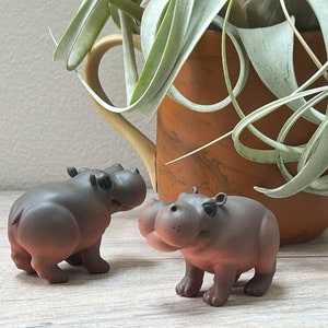 Figurine d&#39;hippopotame Art miniature d&#39;hippopotame Figurine cadeau d&#39;hippopotame Figurine d&#39;hippopotame
