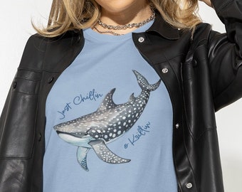 Whale Shark T-shirt | Cute Whale Shark shirt - just chillin and krillin - Whale Shark Apparel Whale Shark Lover gift Aquarium shirt ocean