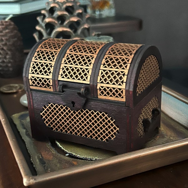 Laser cut box detailed jewelry chest digital file to make jewelry box laser cut files