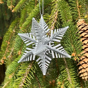 Laser Cut Snowflake SVG Digital file Christmas ornament snowflake ornament silver snow flake xmas tree decorations