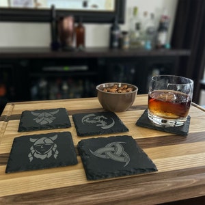 Coaster svg digital download for Viking Coaster set Norse coaster set Vikings Slate coaster coaster set for gift