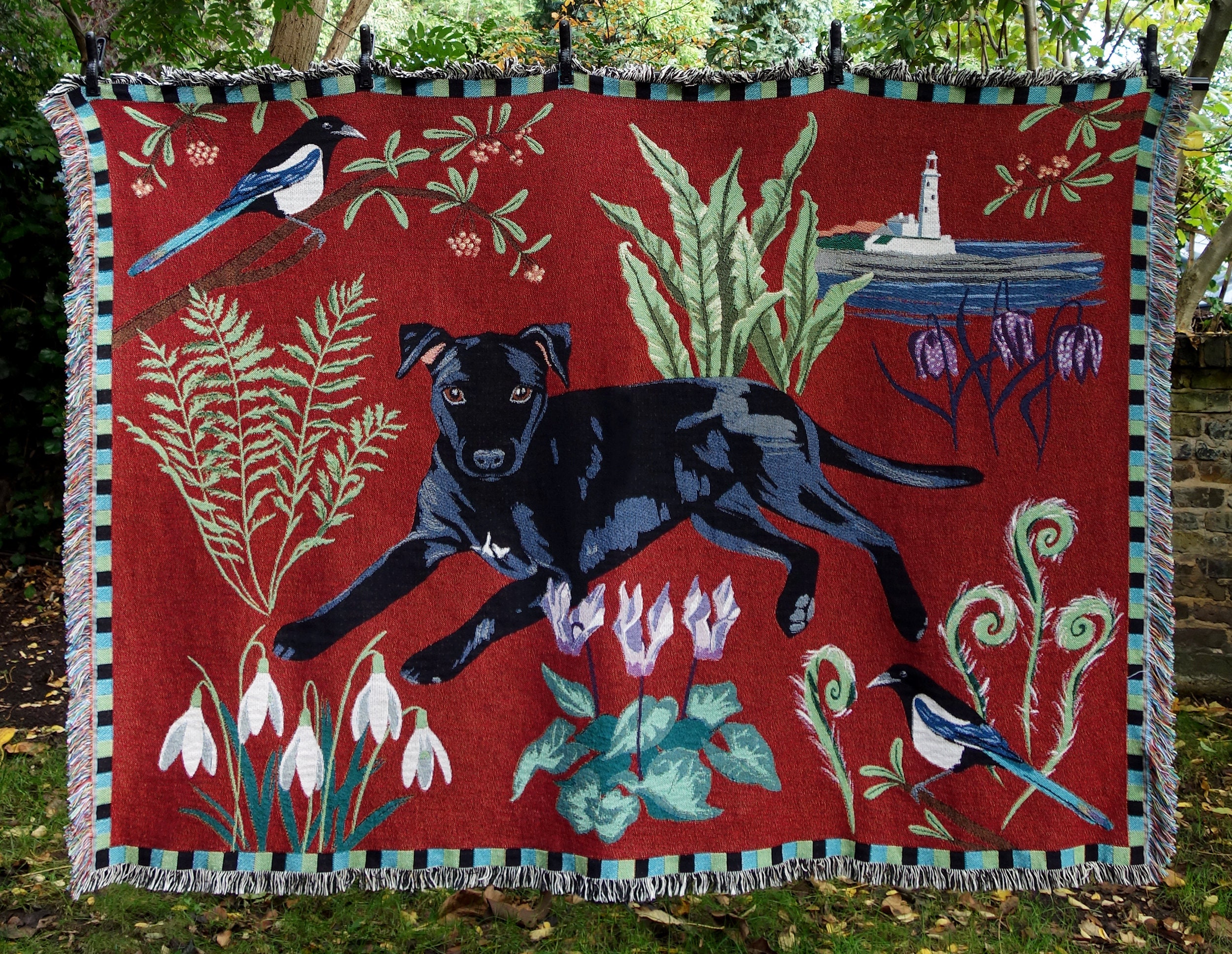 Pet Portrait Woven Throw Blanket Etsy