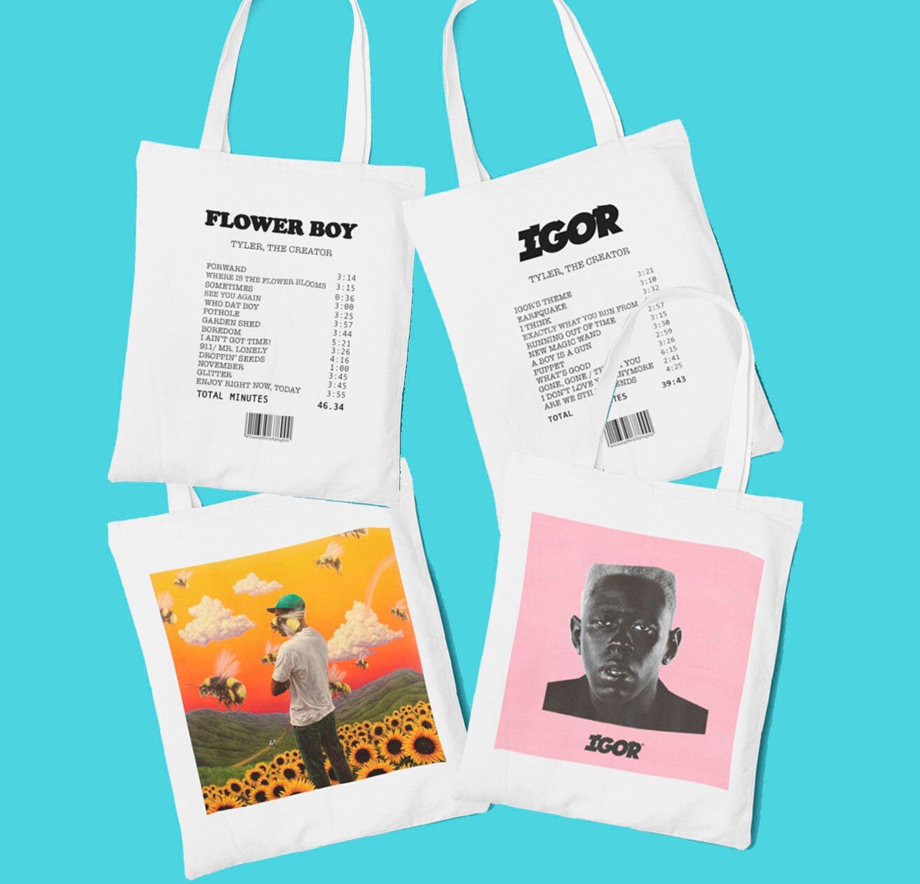 Tyler, the creator flat illustration Tote Bag by Random