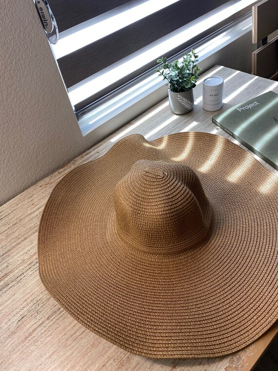 Elegant Tan Extra Wide-Brimmed Sun Hat Elegant Wide Brim Straw Hat for Women - Jeanne Simmons Hats  main image 4
