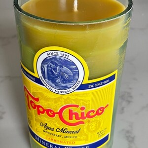 Topo Chico Beeswax Candle | 750ml | Glass Bottle | 100% Cosmetic Grade Beeswax