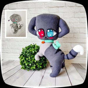 安全でパーソナライズされたおもちゃ: 子供の絵からインスピレーションを得た手作りのぬいぐるみ、愛情と注意を込めて作られ、低刺激性の素材、ユニークなギフト