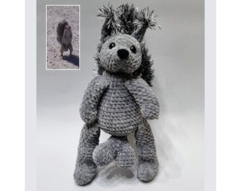 Plush squirrel, Safe Toys: Handcrafted Plushies Inspired by Kids' Drawings, Made with Love and Care, Hypoallergenic Materials, Unique Gifts.