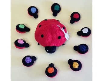 Ladybugs Soft Toys, Handmade Gift for Baby, Montessori Learning, Toddler Play, Eco-Friendly. Developing Ladybugs, Color Matching Game.