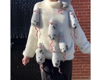 Rat Mom Gift: Handmade Crochet Sweater, Ideal for Rat Lovers Worldwide! Explore Exquisite Handcrafted Creations and Meaningful Presents.