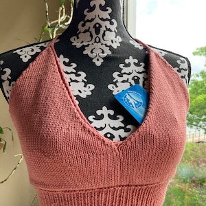 Jane Pocket Halter Top Knitting Pattern