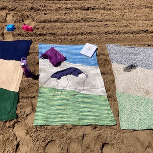 At The Beach Towel Knitting Pattern