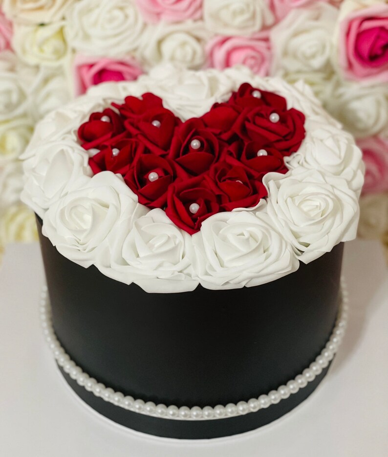 Hat Box Bouquet Etsy