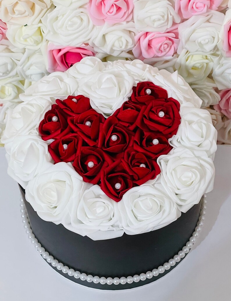 Hat Box Bouquet Etsy