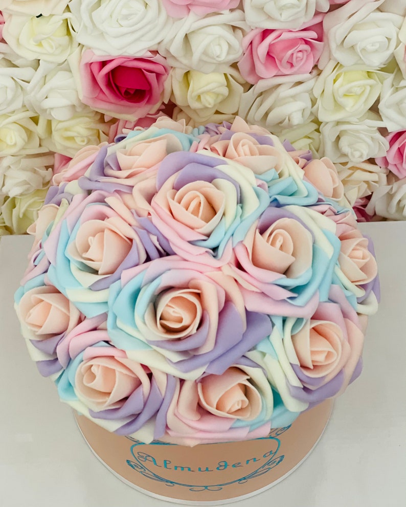 Hat Box Bouquet Etsy