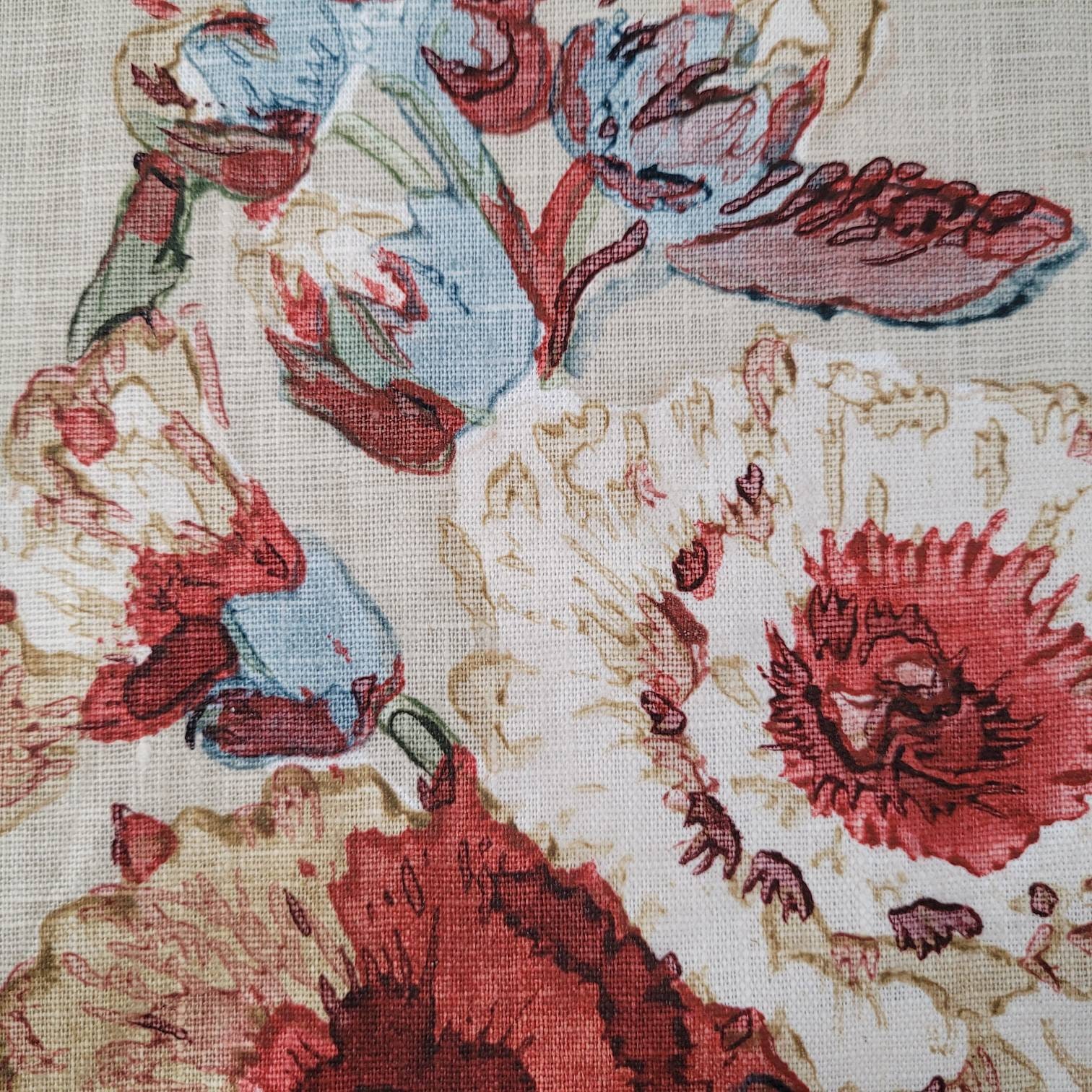 Cowtan and Tout Designer Fabric Sample Remnant HOLLYHOCKS Etsy