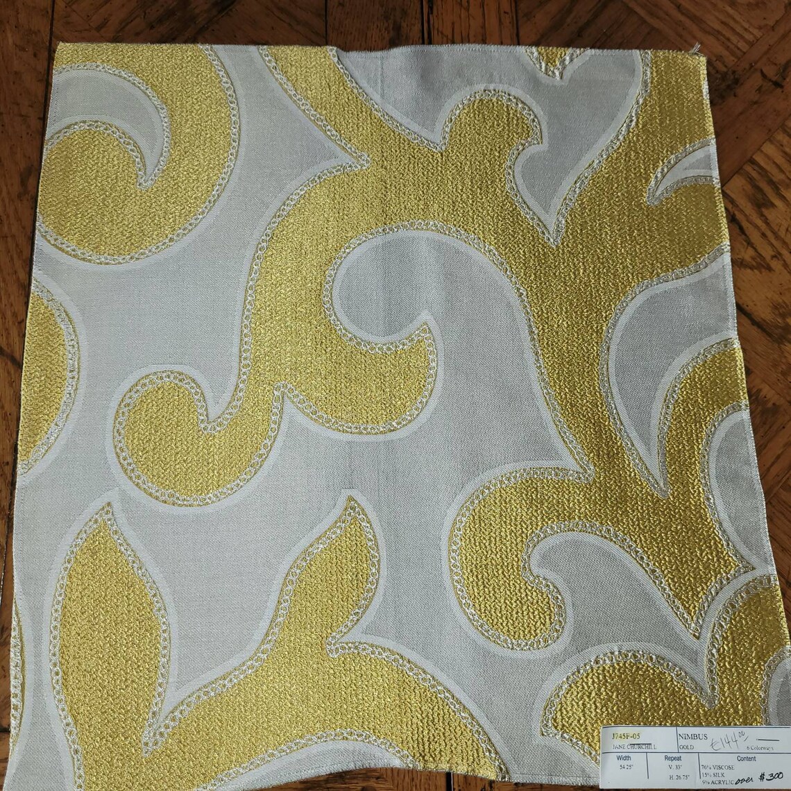 Vintage JANE CHURCHILL 2013 Designer Fabric Sample Remnant Etsy