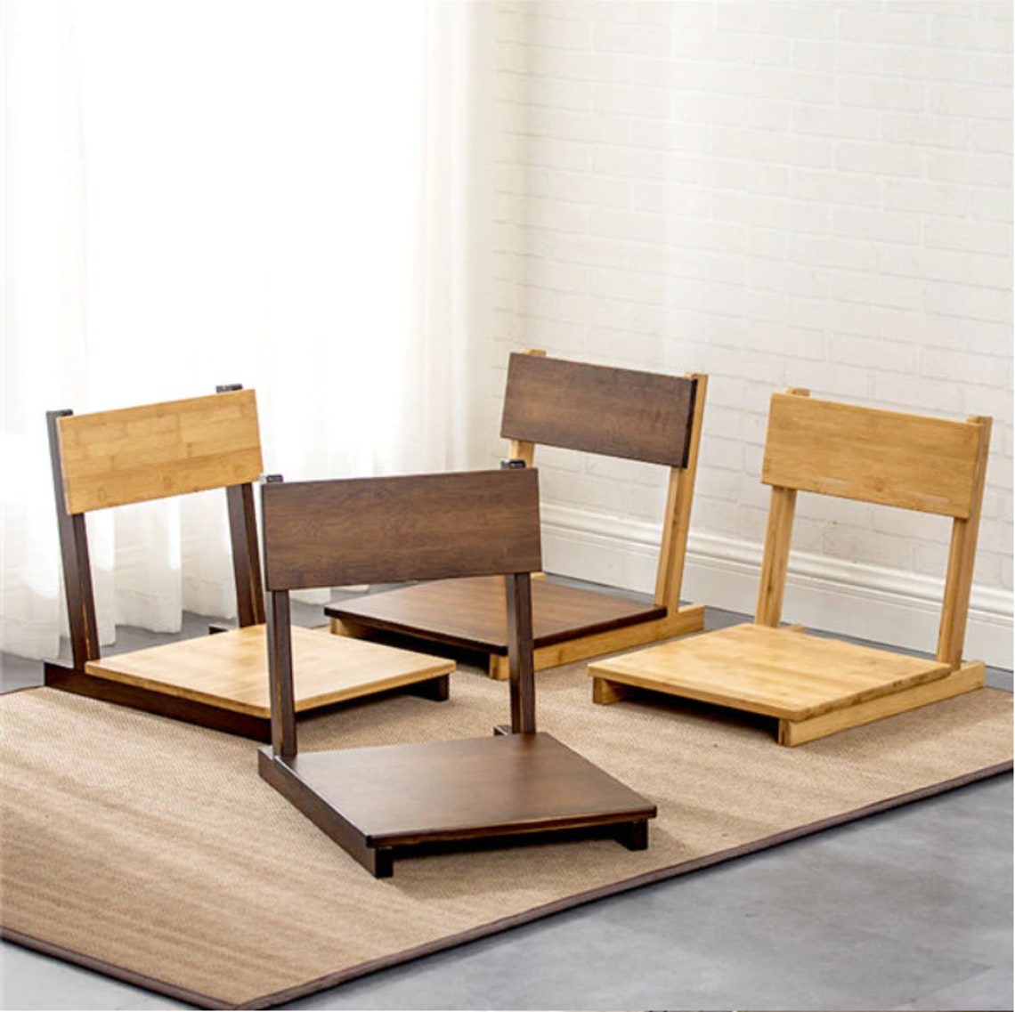 Bamboo zaisu legless japanese floor chair Etsy
