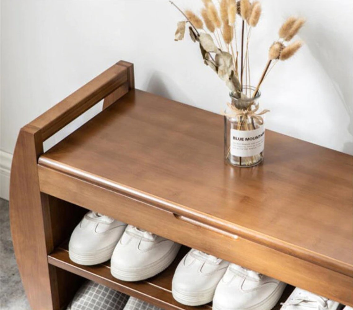 Bamboo shoe rack Etsy