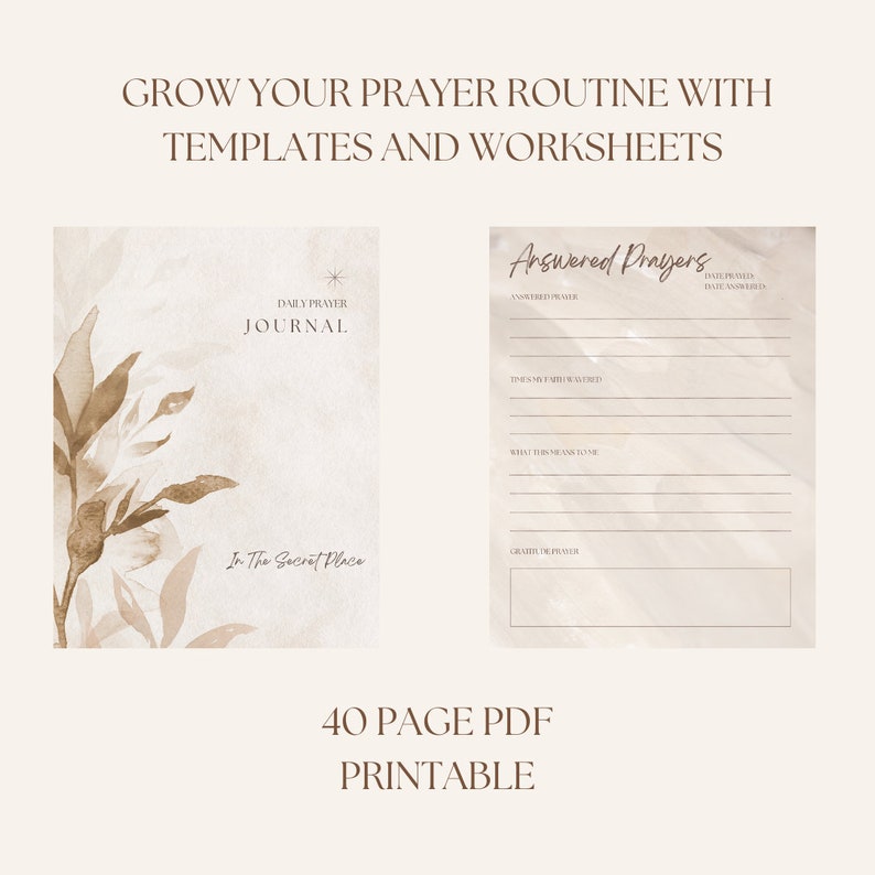 Prayer Template.pdf Printable Prayer Journal | Digital Bible Study Guide | Sermon Notes ...