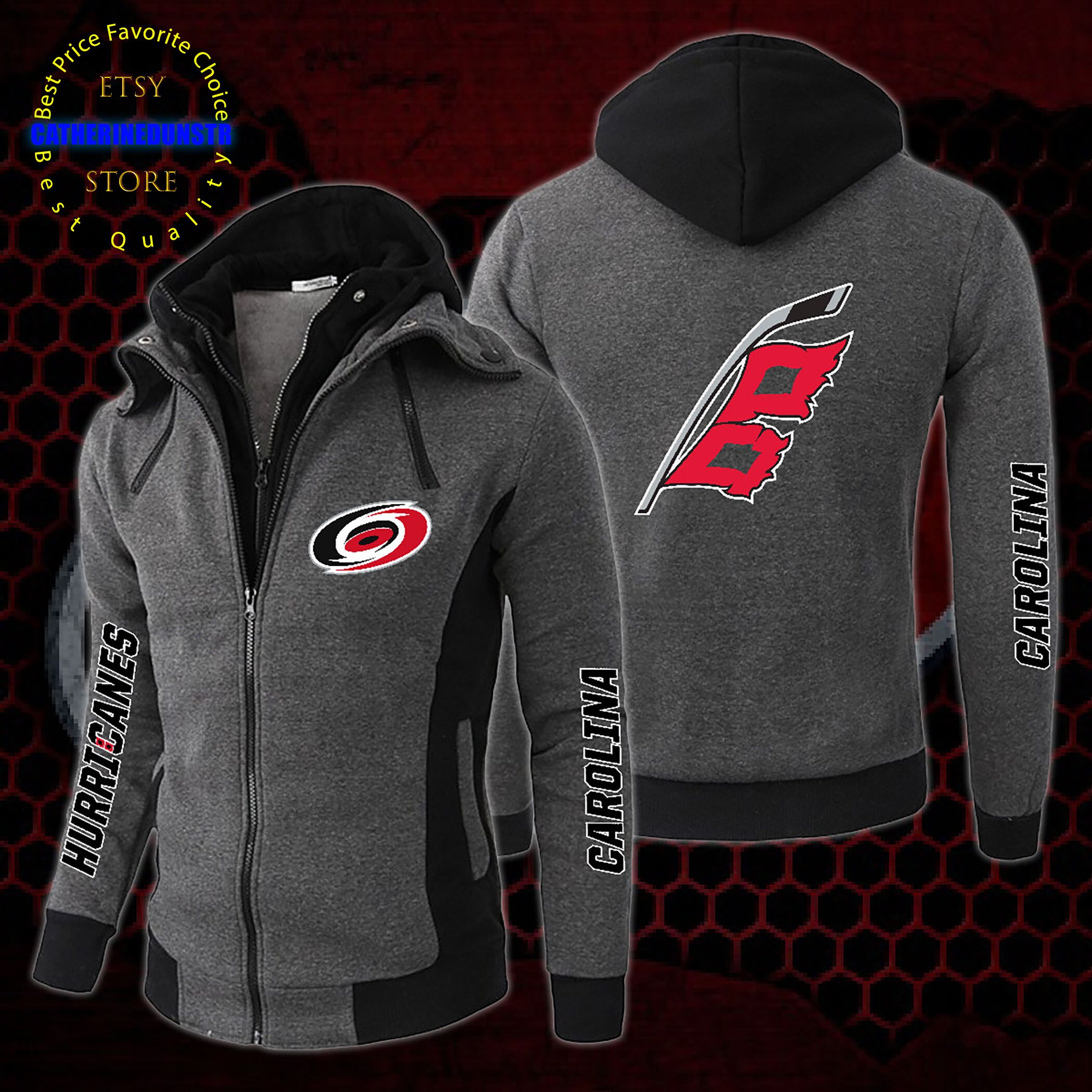 Carolina Hurricanes Hoodie New Style Double Full Zip Hoodie Etsy