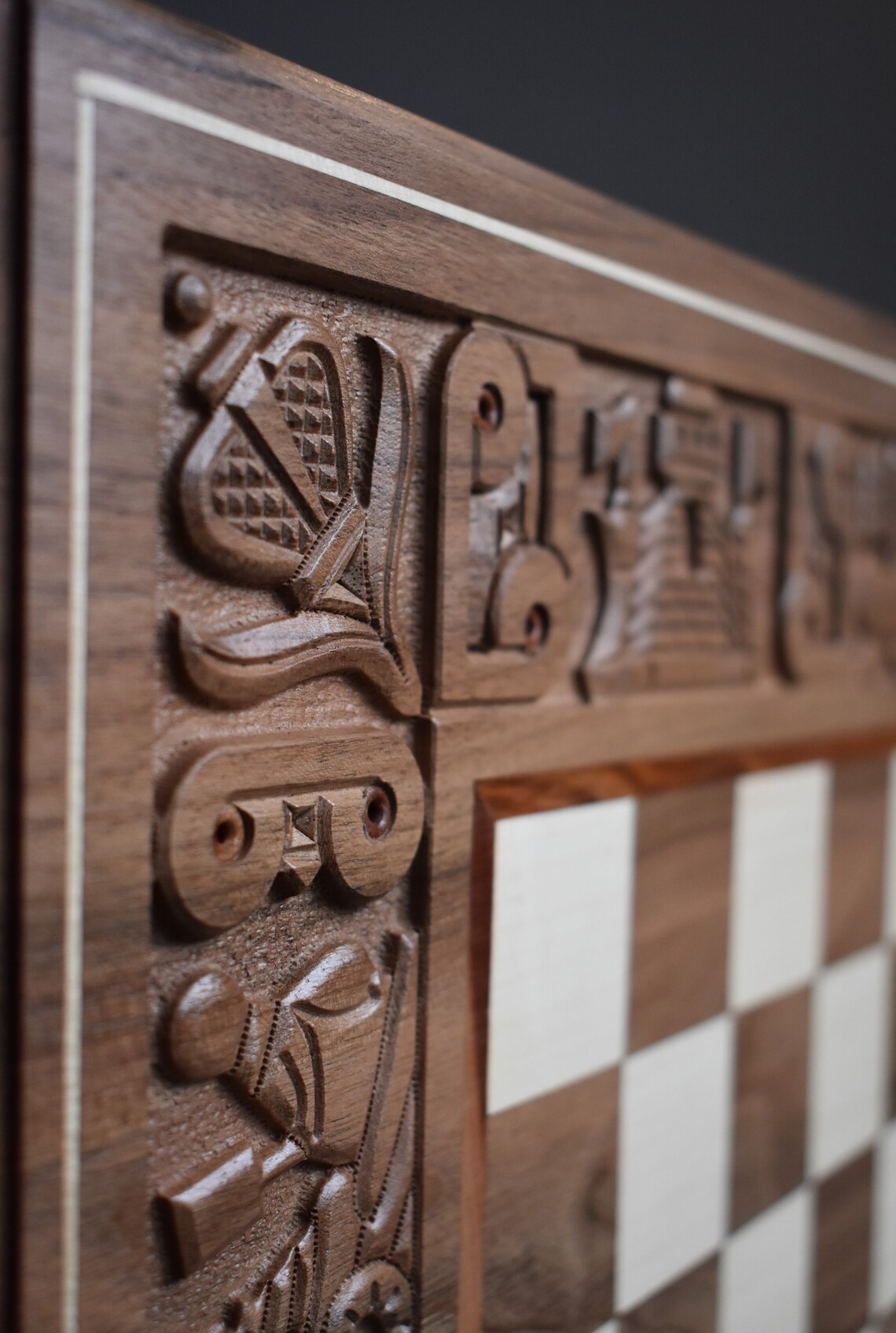 Large Chess Set With Board, Wooden Chess Game, Handmade Chess Board Handcrafted, Luxury Chess ...