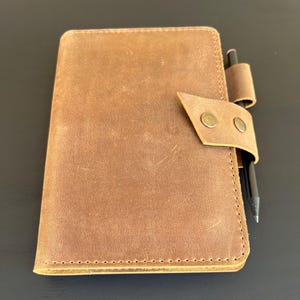 Diário de couro, Diário de couro para ele, Caderno de couro reutilizável, Capa de diário de couro, Capa de caderno de couro A5, Capa de caderno A6