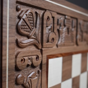 Luxury chessboards Large wood chess set 3 in 1 Сhess table board with storage Wooden chess board set Hand carved decorative chess
