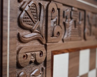 Tableros de ajedrez de lujo. Juego de ajedrez grande de madera 3 en 1. Tablero de mesa de ajedrez con almacenamiento. Juego de tablero de ajedrez de madera. Juego de ajedrez decorativo tallado a mano.