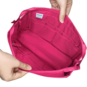 ALUCKY Purse Organizer Insert, Premium Nylon Bag organizer with zipper, bag  in bag Liner Shaper Compatible for L-V Multi Pochette Accessories khaki  MP501 : : Bags, Wallets and Luggage
