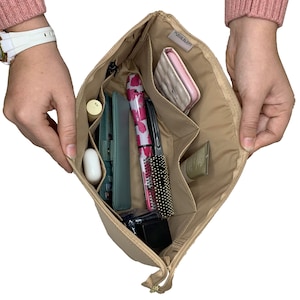 Speedy Purse Organizer Insert, Zippered Handbag Organizer for Louis Vuitton Speedy 25, 30, 35, & 40.