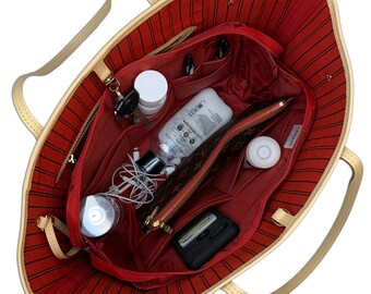 Graceful Purse Organizer Insert - Zippered Handbag Organizer for Louis Vuitton Graceful PM & MM and Similar Sized Totes!