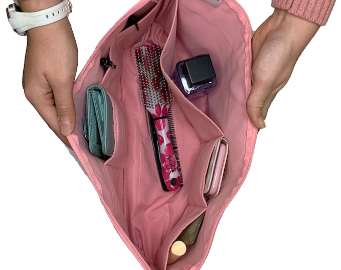 Purse Organizer Insert - Purse Bling Purse To Go Zippered Handbag Organizer, Great fit for the LV Speedy and other Bags