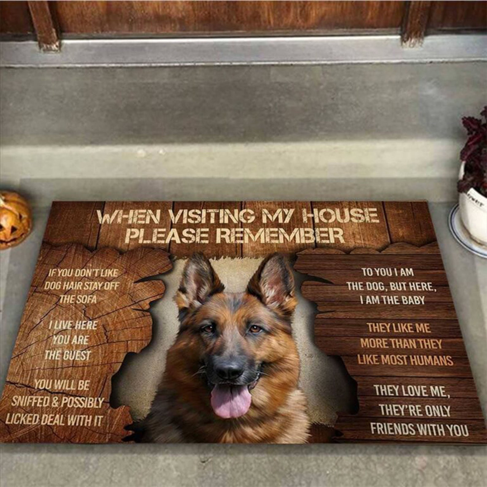 German Shepherd Quote Doormat Door mat Dog Gift For German Etsy