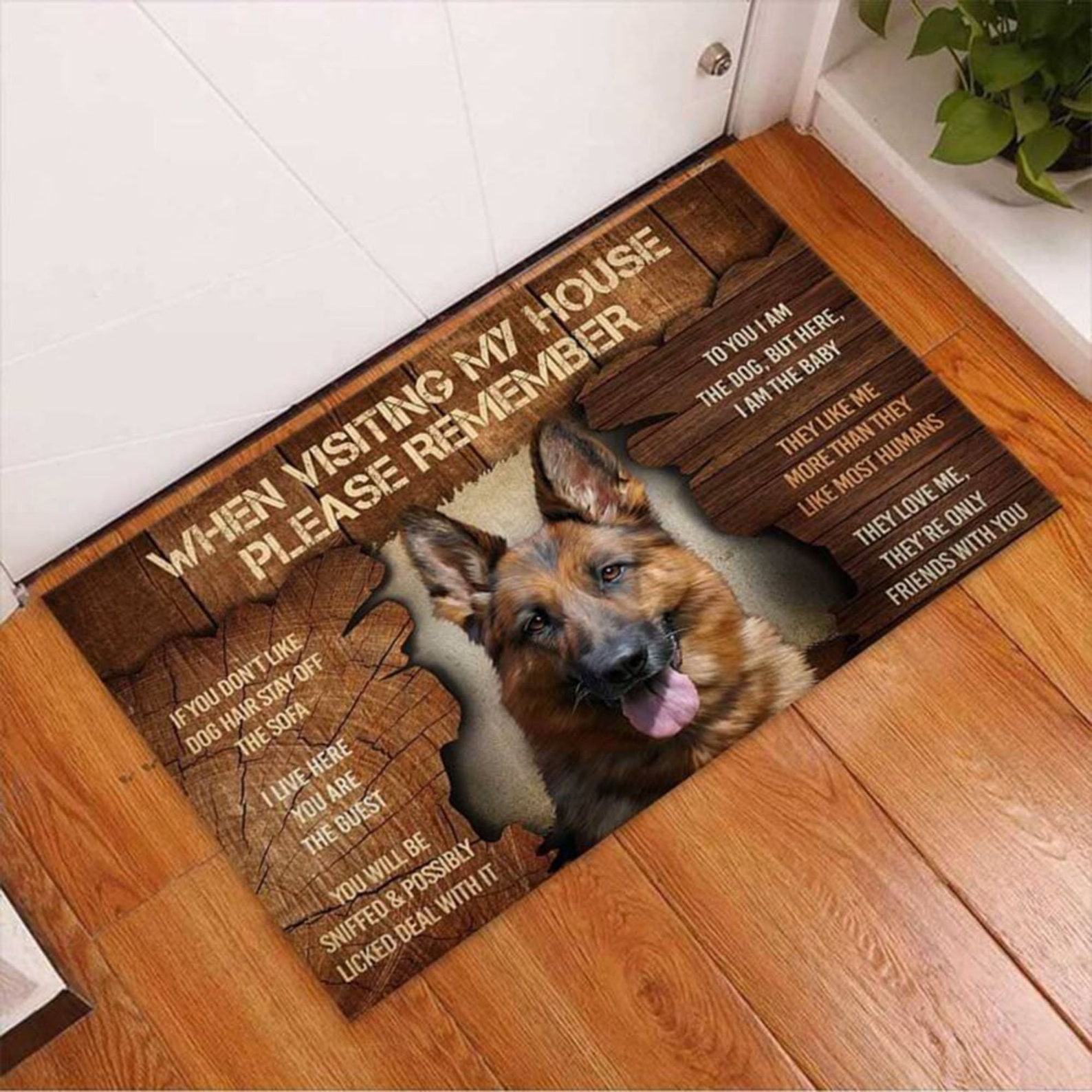 German Shepherd Quote Doormat Door mat Dog Gift For German Etsy