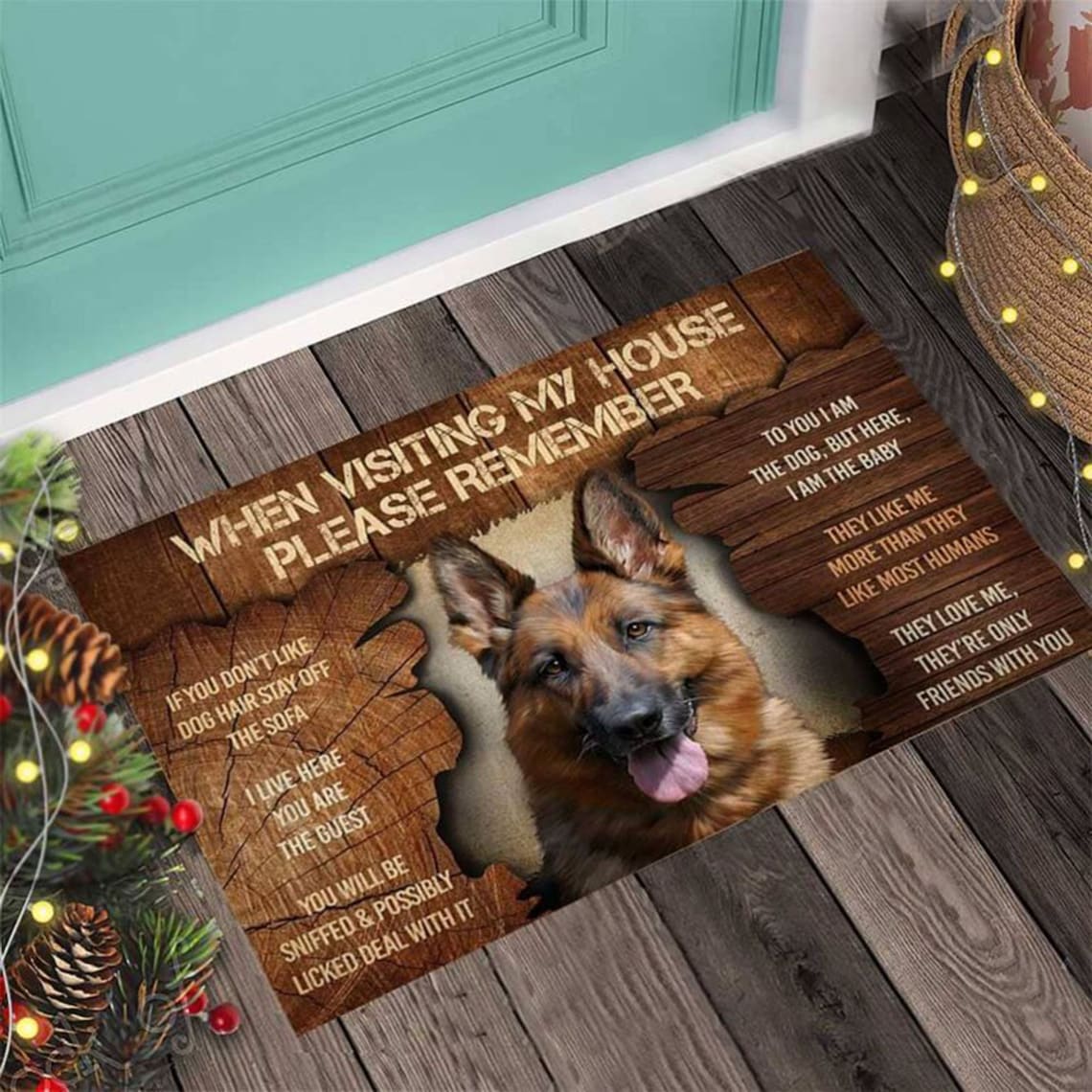 German Shepherd Quote Doormat Door mat Dog Gift For German Etsy