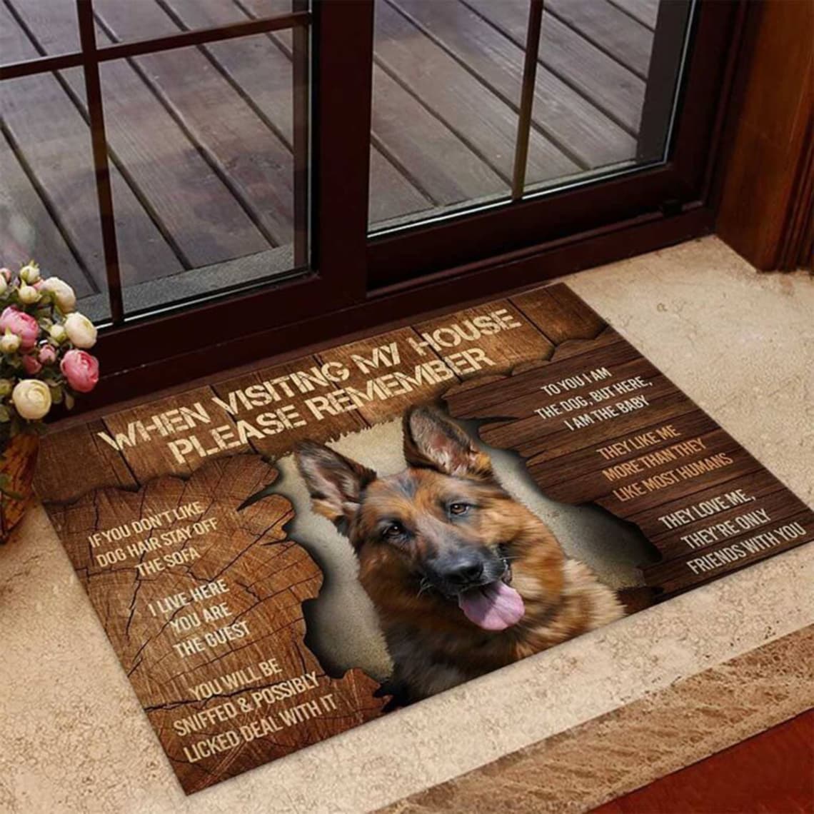 German Shepherd Quote Doormat Door mat Dog Gift For German Etsy