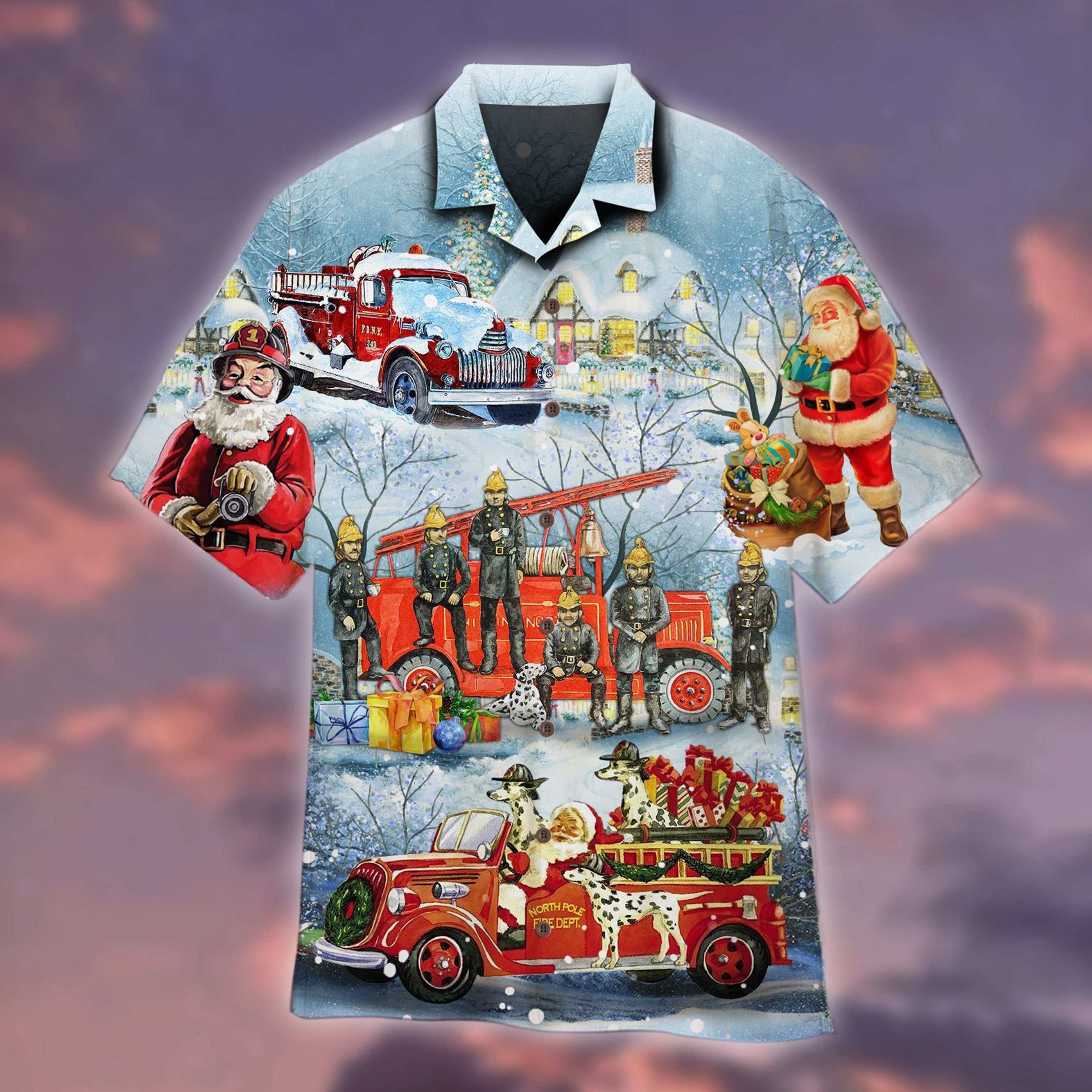 Santa Claus Hawaiian Shirt Christmas Santa Claus Aloha Shirt | Etsy