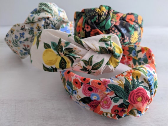Knotted Fabric Headband Set - Multi Color Mommy and Me Floral Knotted Headband Set: Matching Mom  main image 4