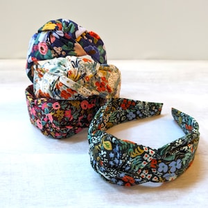 Rifle Paper Co Top Knot Headband | Fall Colors Knotted Headband | Gift for Her | Knot Headband | Wide Headband | Women’s  Headband